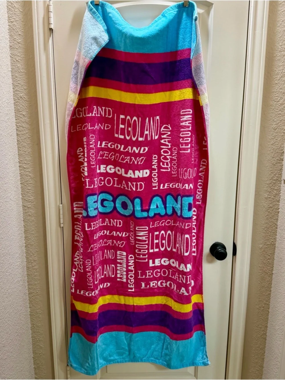 Lego Bright Pink, Turquoise & Yellow Legoland Beach Towel